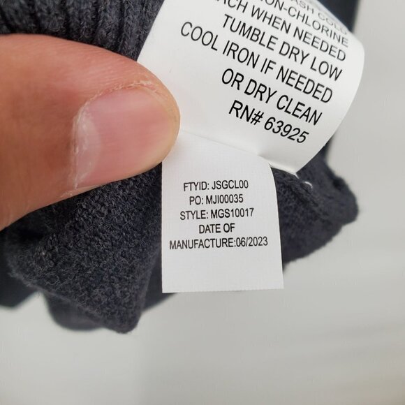 Hawker Rye 95/5 Cotton Cashmere Half-Zip Mockneck Sweater Mens Size Large NWT - Picture 10 of 15